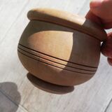 Wooden Mortar and Pestle Bowl