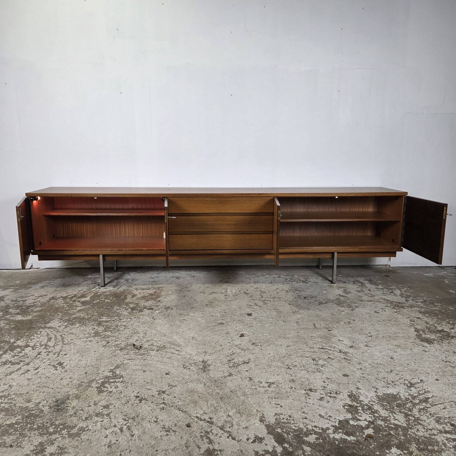 Helmut Magg 280 cm long! Vintage rosewood sideboard from the 1960s.