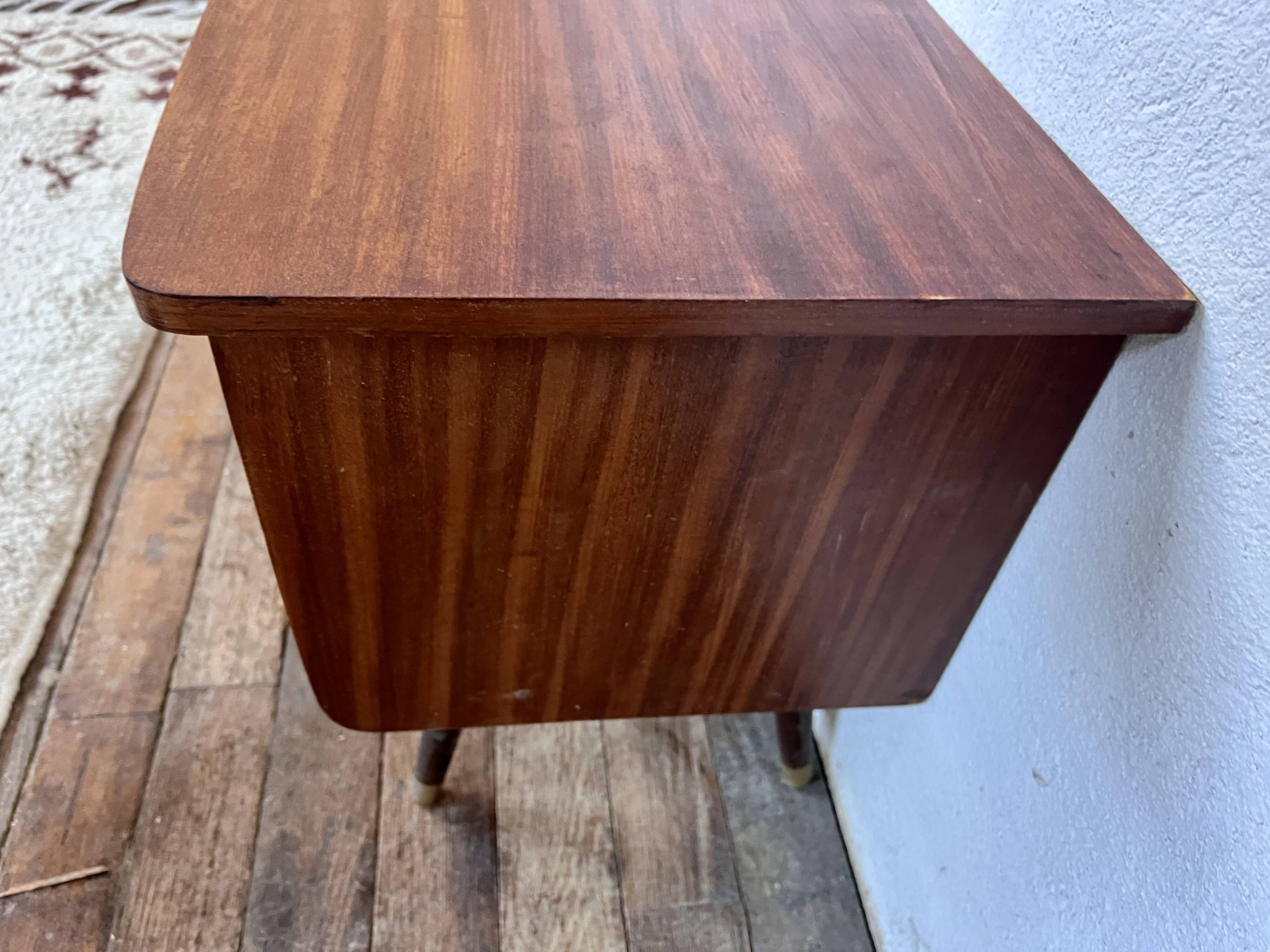 Pair of nightstands vintage bedside table compass legs