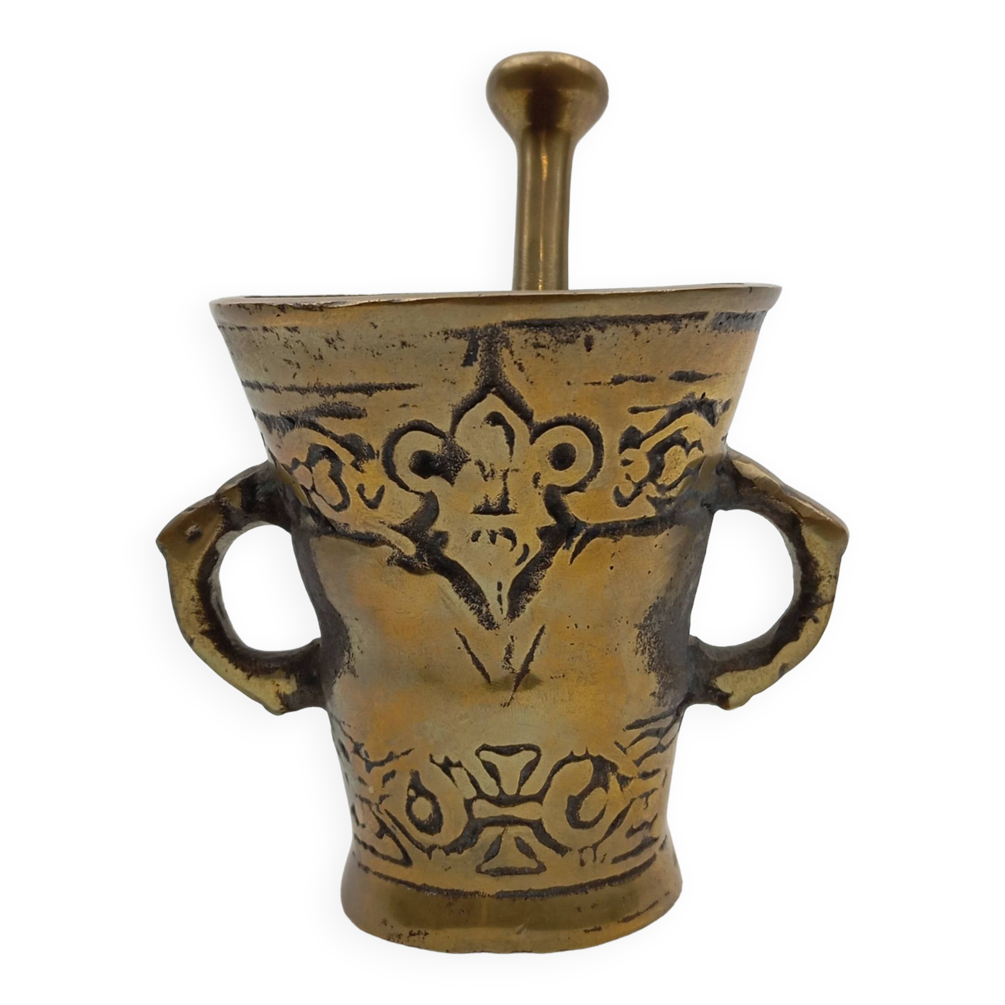 Bronze apothecary/pharmacist mortar and pestle