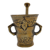 Bronze apothecary/pharmacist mortar and pestle