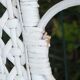 Peacock white rattan headboard 140 + chest