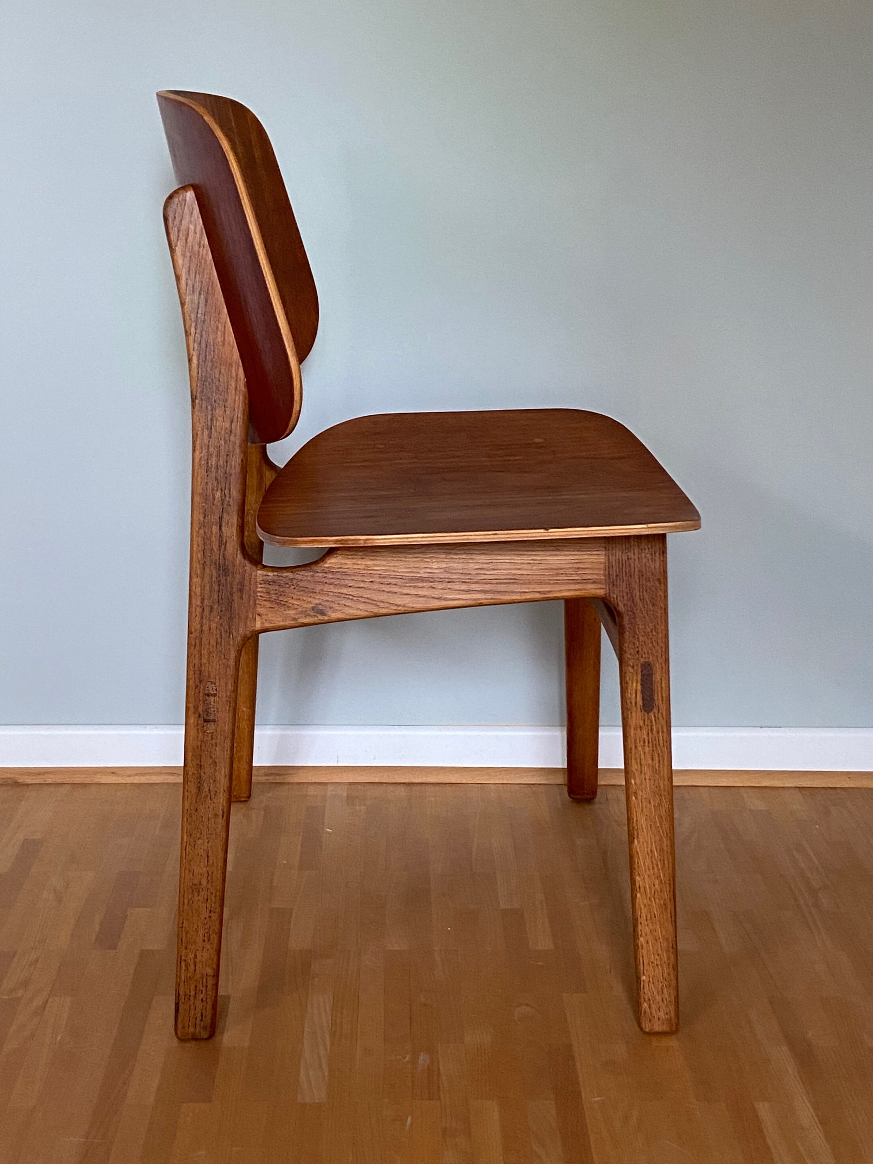 Teak Børge Mogensen Dining Chair, Model 155 for Søborg Møbler 