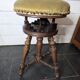 Antique adjustable piano stool