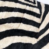 Moroccan berber carpet m'rirt ecru and black 3,43x2,39m