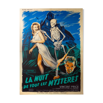 La nuit de tous les mysteres affiche de cinéma entoilée - 1959 - vincent price
