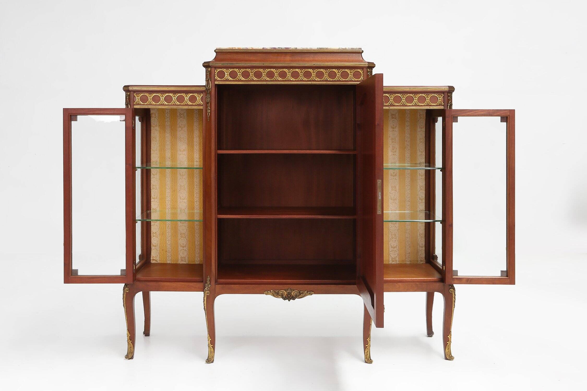 Louis Xvi Display Cabinet in Marquetry with Light, France, 1850s