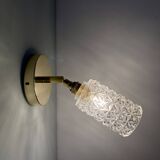 Vintage tulip wall lamp in molded glass