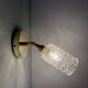 Applique tulipe vintage en verre moulé