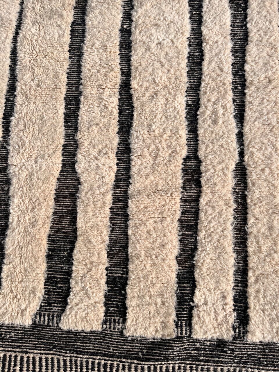 Mrirt Edition - Custom Mrirt Moroccan Rug – Black and White Design