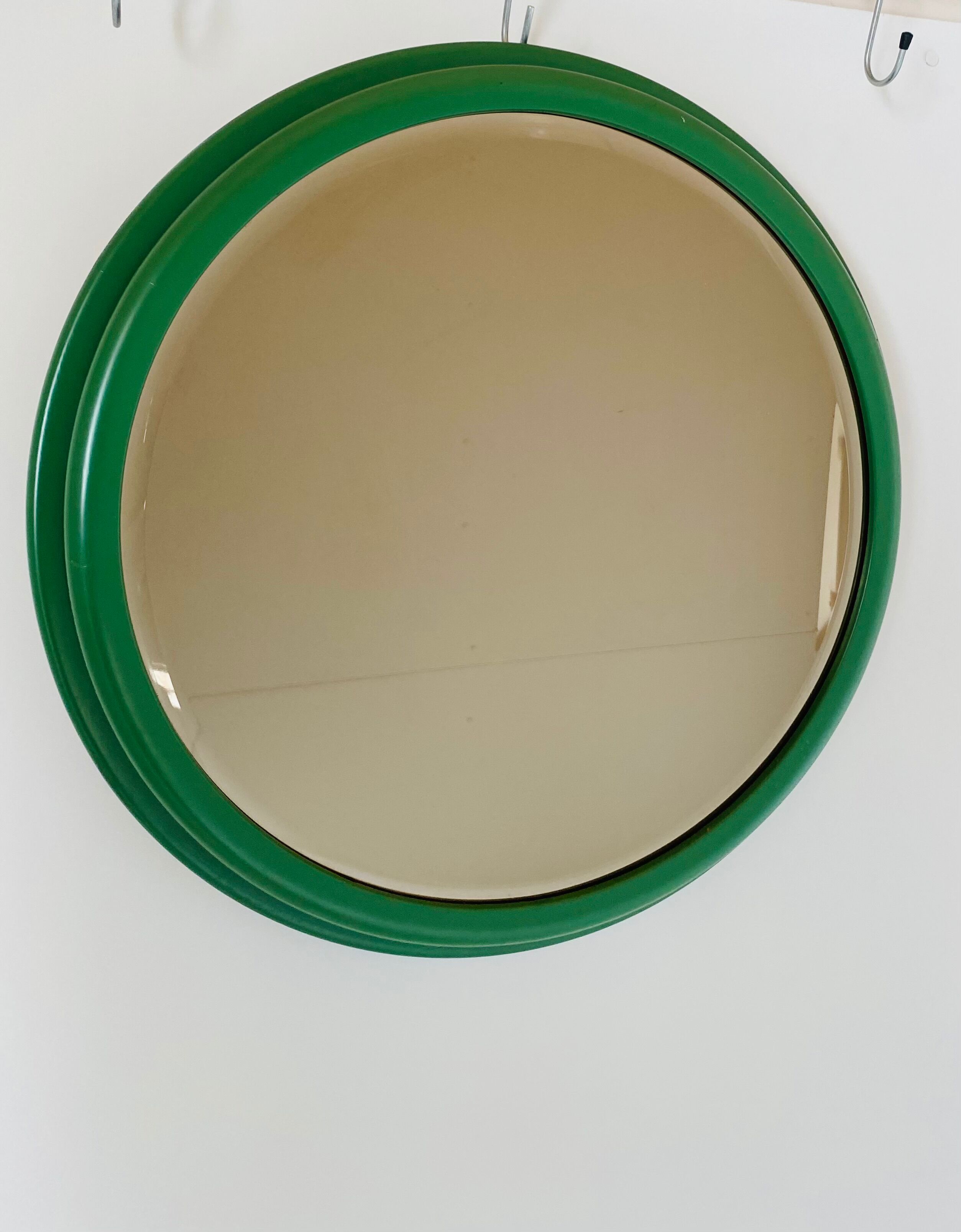 1960s vintage green wall mirror