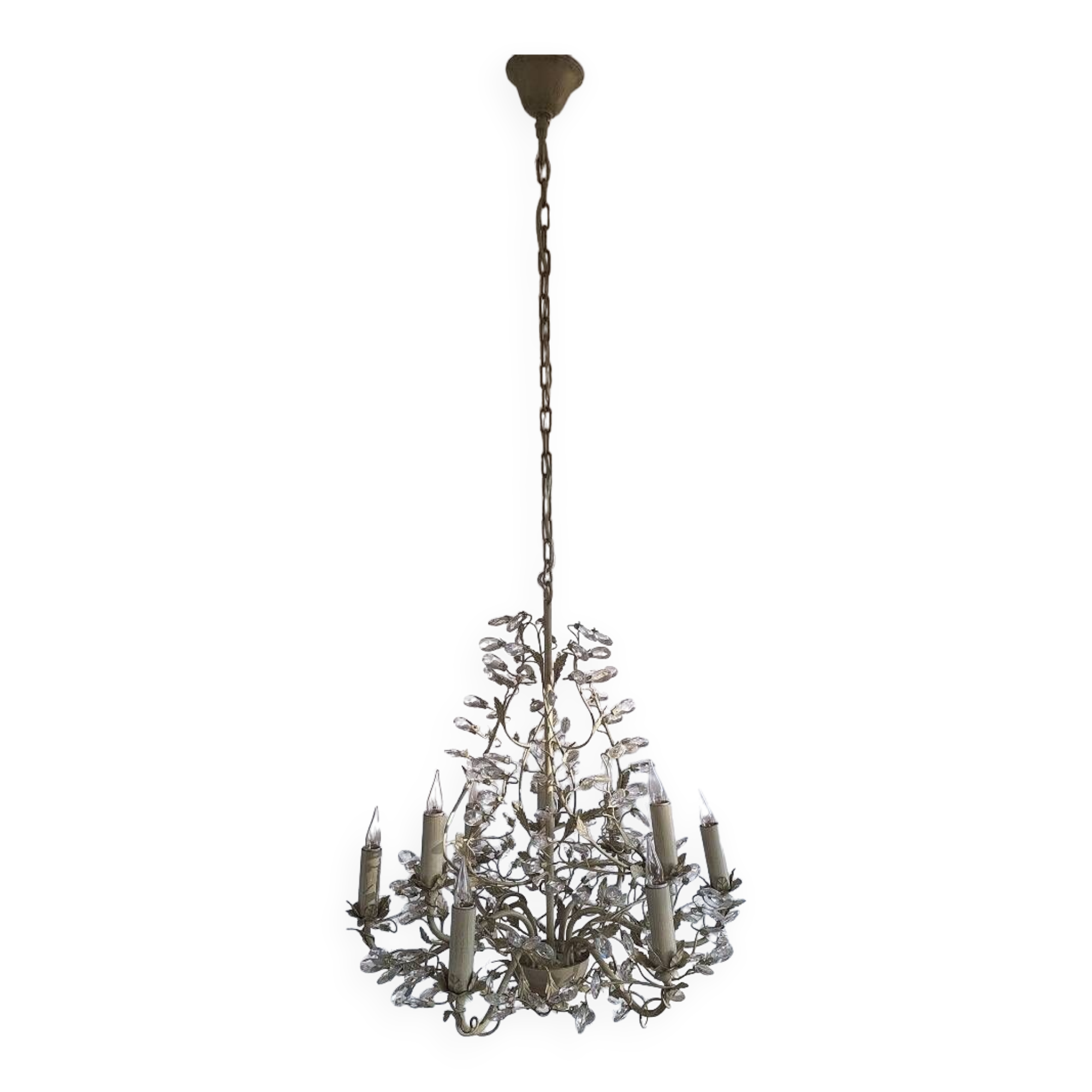 Shabby Chic 9 Light Chandelier Stunning Italian
