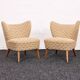Ensemble canapé et fauteuil cocktail suédois, années 1950 – Dossier courbé