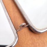 Vintage black triptych barber mirror