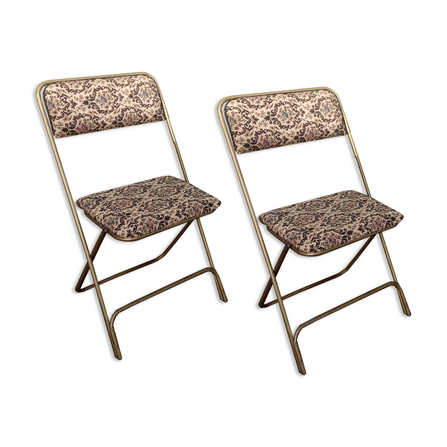 Set of 2 folding vintage chairs