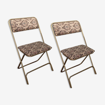 Set of 2 folding vintage chairs