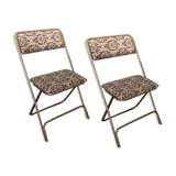 Set of 2 folding vintage chairs