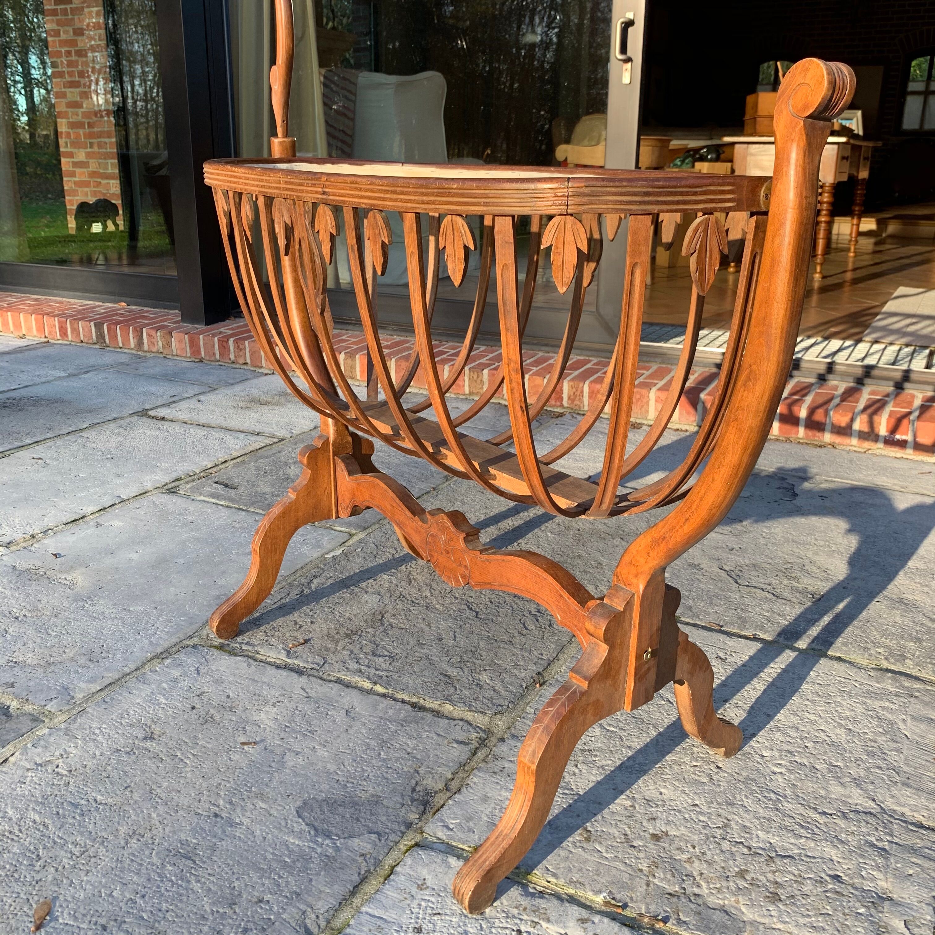 Ancient wooden cradle