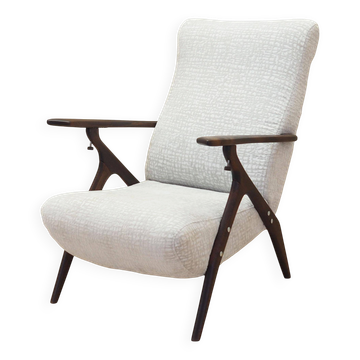 Fauteuil en hêtre, design italien, années 1970, production : Italie
