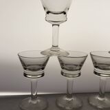 6 bistro liqueur glasses 1920s-30s