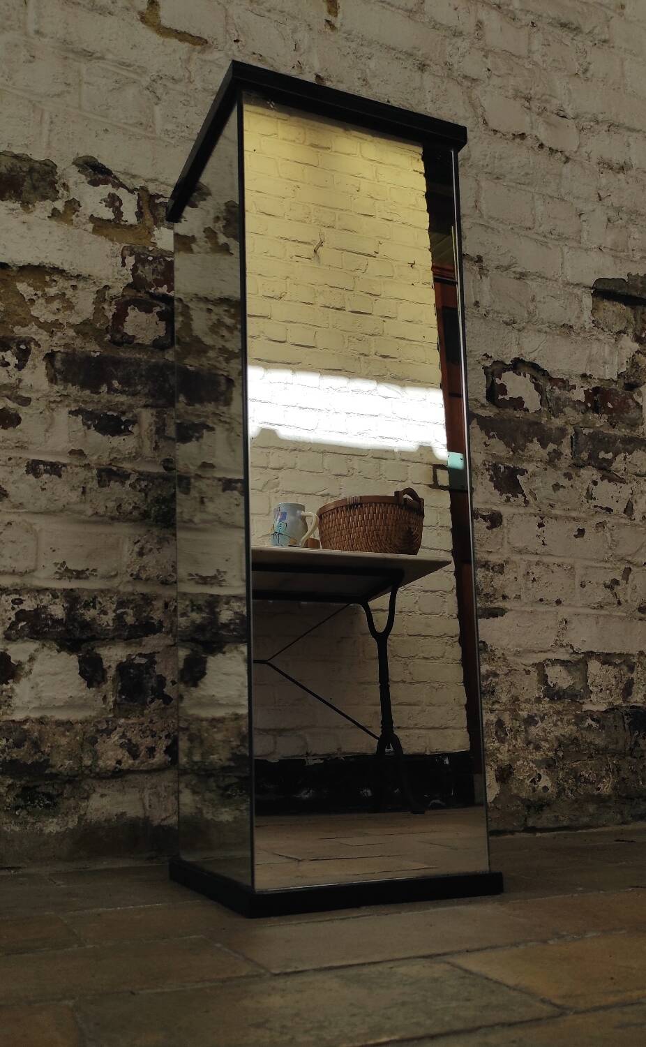 Vintage mirror plant stand, 90's