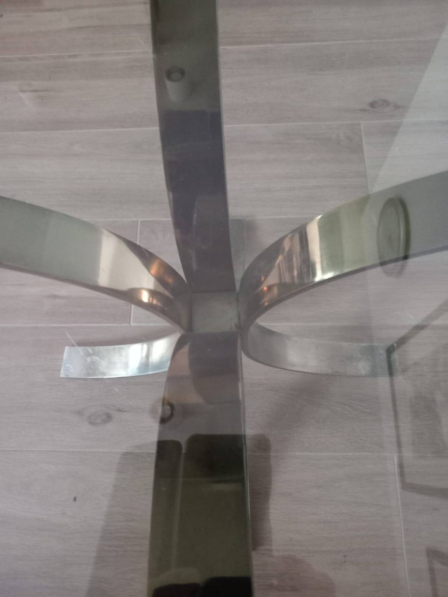 Table basse en verre des années 1970