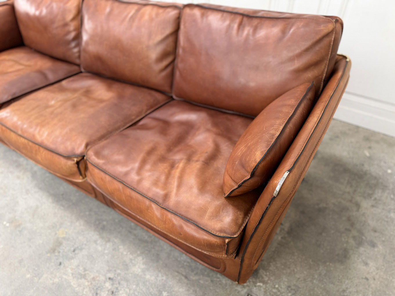 1980 leather cowhide sofa