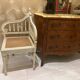 Louis XVI style wooden corner armchair