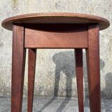 Table ronde guéridon, bois, vintage, années 50