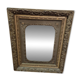 Giltwood miroir bois doré fin xixeme (66×55cm)