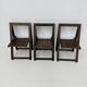 Set of 3  wooden folding chairs, 1960’s