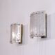 Pair of Scandinavian wall lights in brass and glass 1970