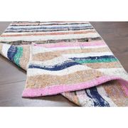 Vintage Turkish Hand-Knotted Wool Cotton White Kilim Runner Rug 78x228
