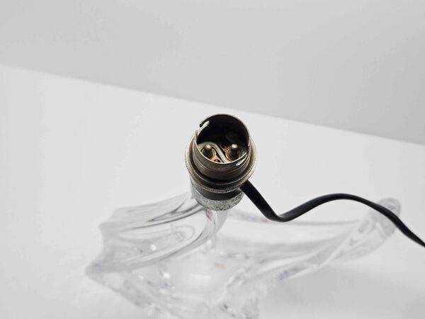 Lampe cygne en cristal de Bayel, élégance vintage française
