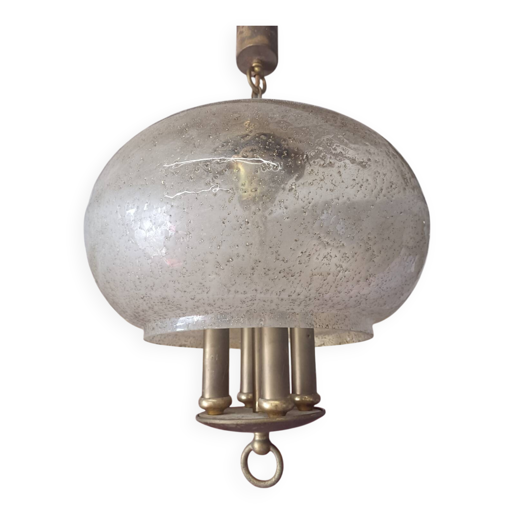 Vintage chandelier in granite glass