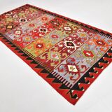5x11 Colorful Vintage Kilim Rug, Modern Kilim Rug, 158x335Cm,Rare Style Rug