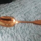 Box of 12 Christofle mocha spoons in gold-plated metal, Vendome model