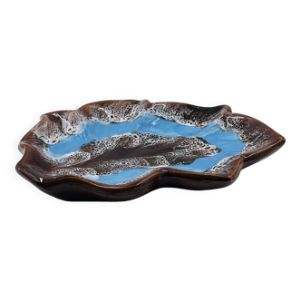 Plat Feuille bleu Vallauris