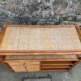 Meuble de salon en rotin