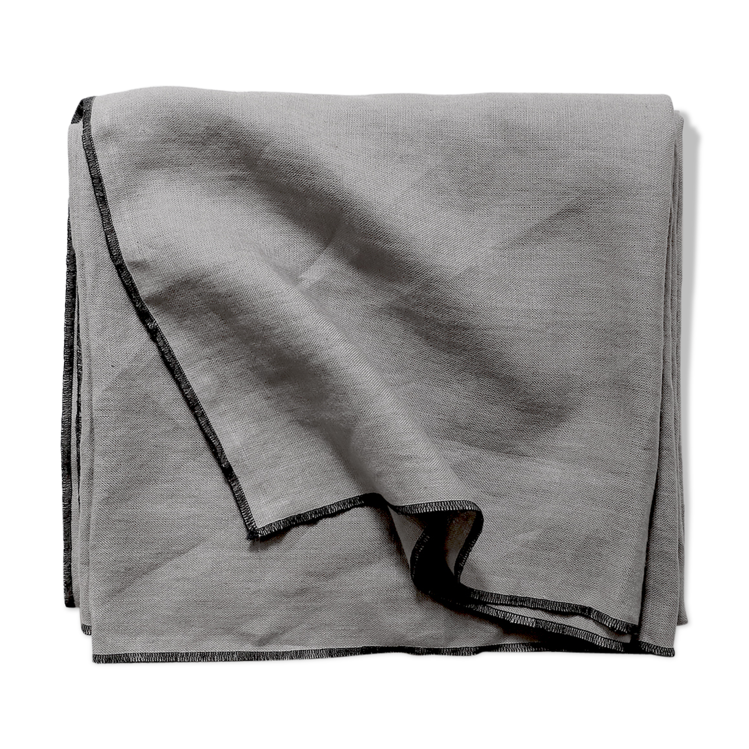 Mouse-grey linen tablecloth