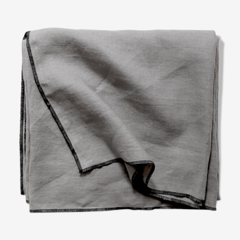 Mouse-grey linen tablecloth