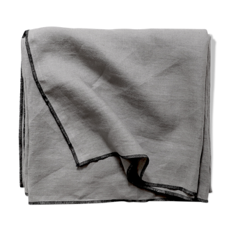 Mouse-grey linen tablecloth