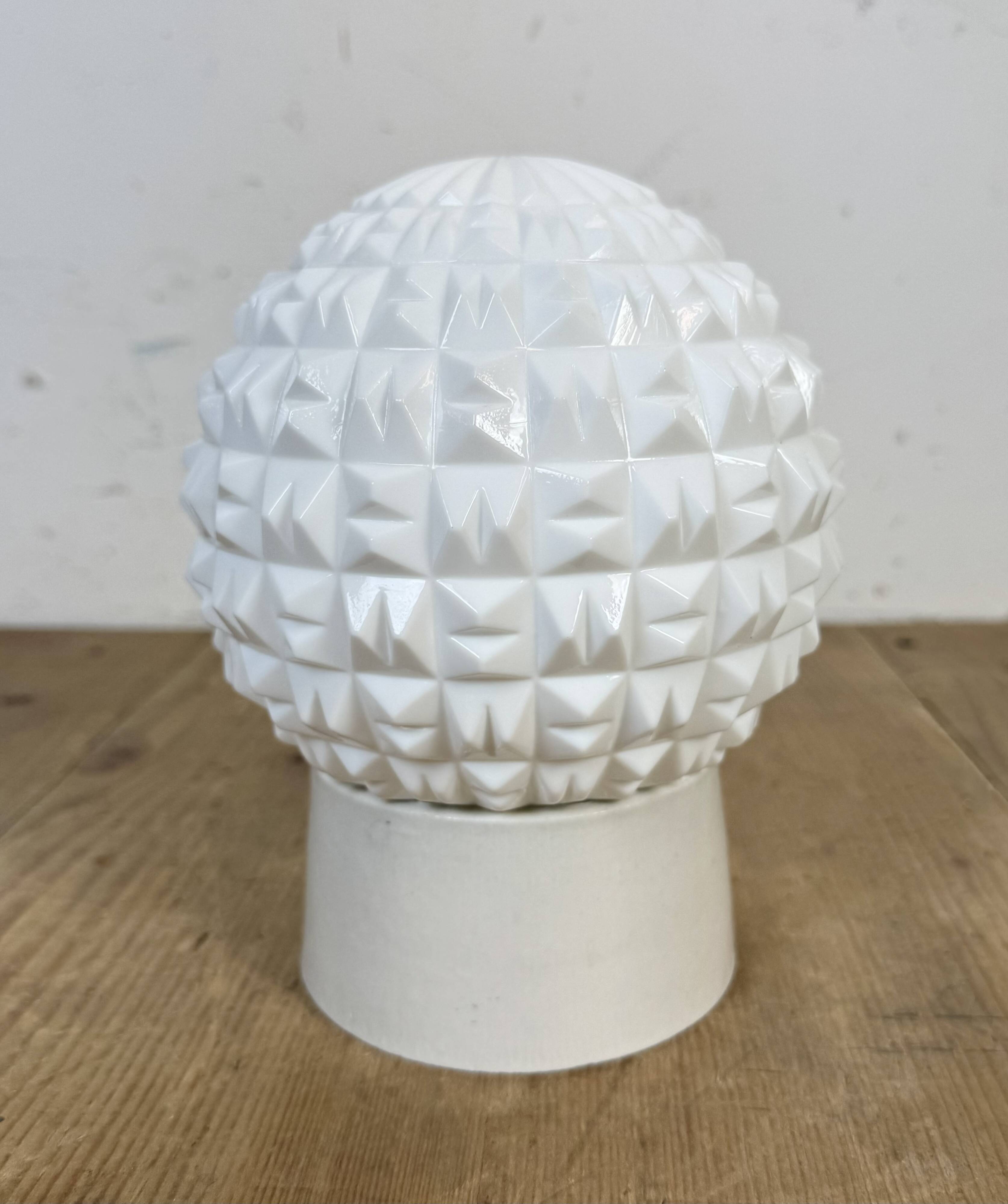 Vintage White Porcelain Ceiling Light, 1970s