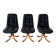 3x 60s 70s chair swivel chair dining chair mid century Danish modern design