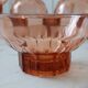 Set of 9 glasses of pink art deco glass champagne