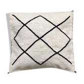 Black and white Berber kilim cushion