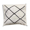 Black and white Berber kilim cushion