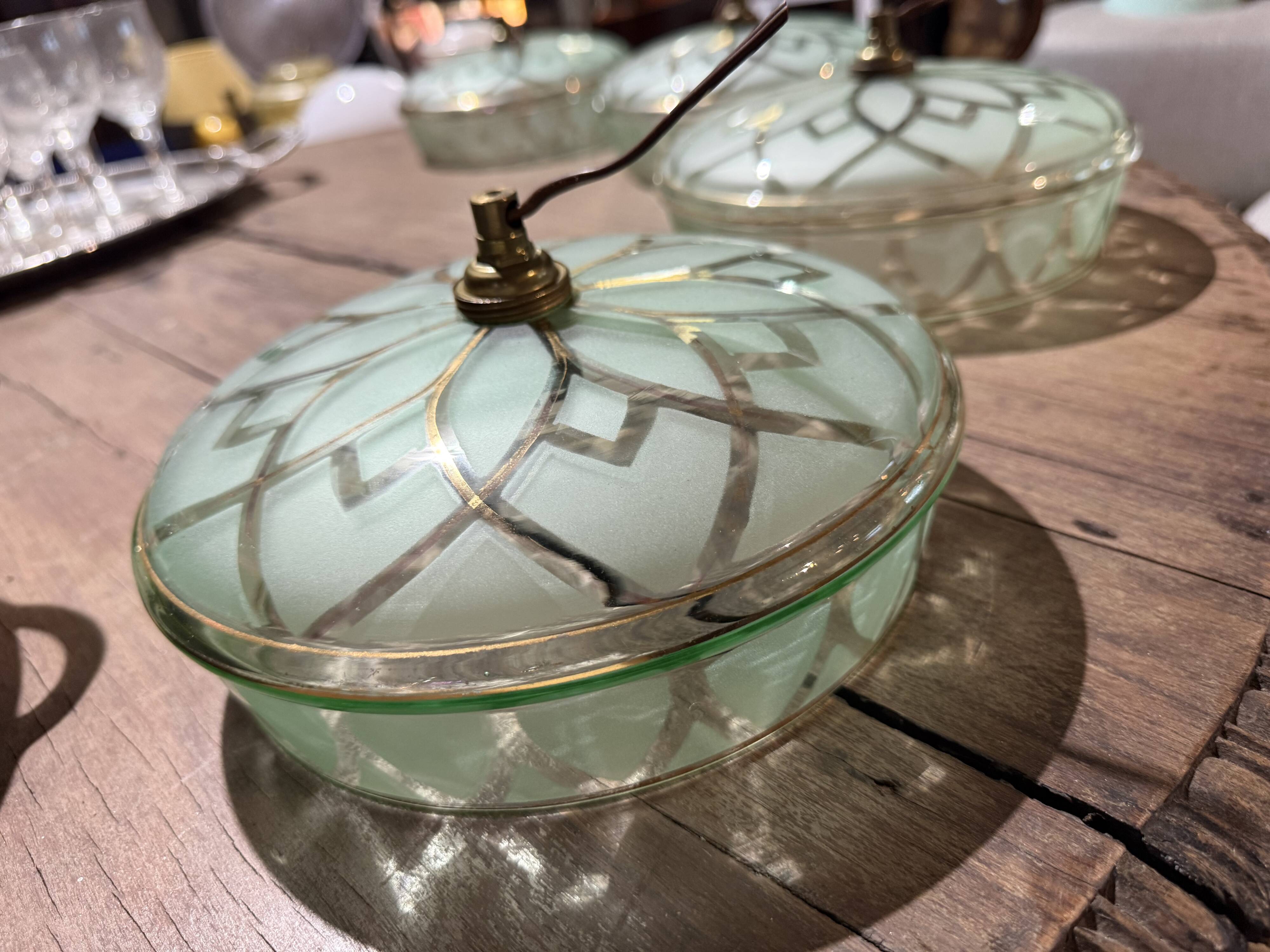 Set of 4 vintage ceiling sconces