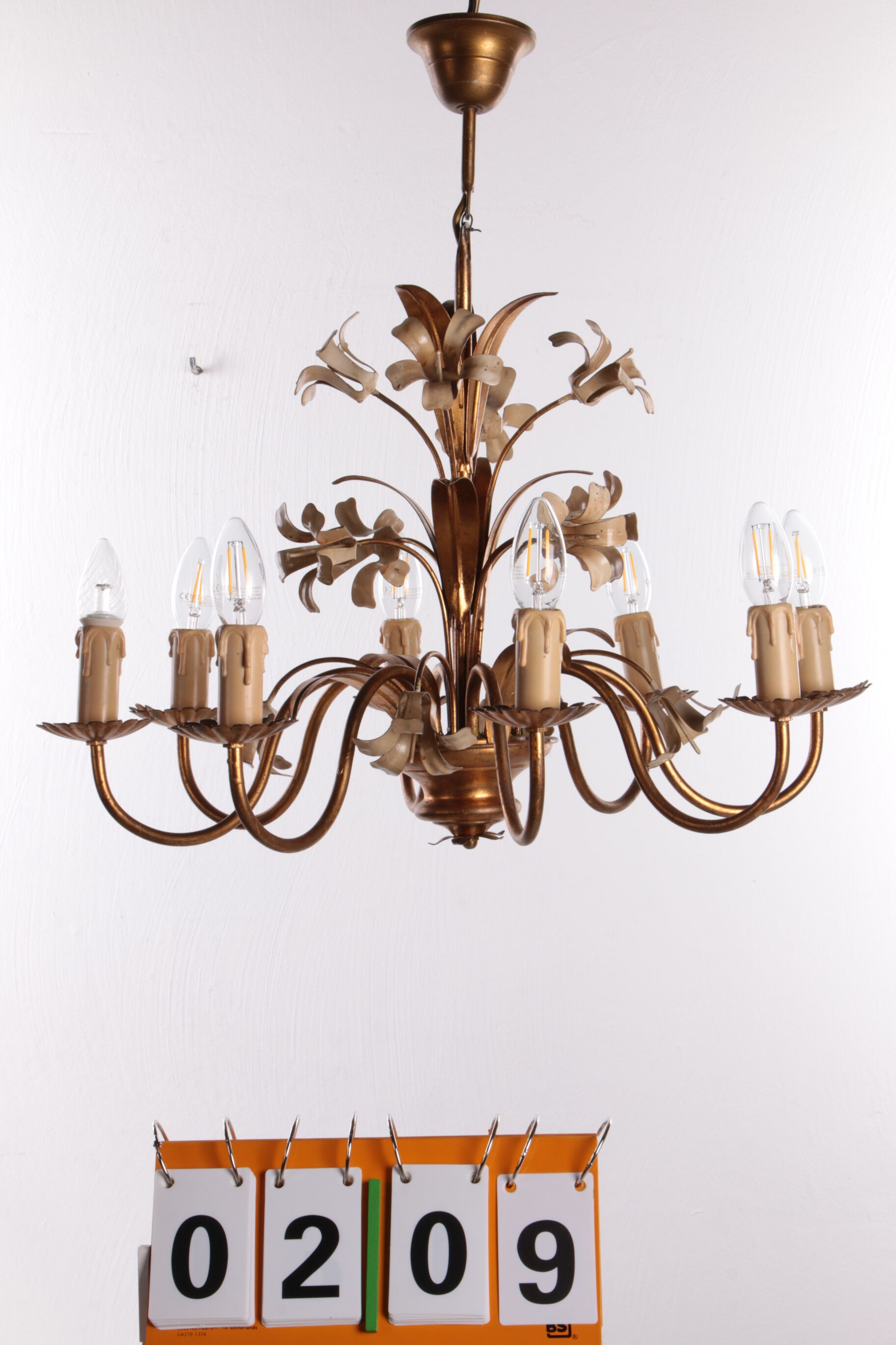 Italian hollywood regency chandelier 1960s