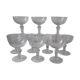 Ensemble de 10 coupes à champagne en cristal gravé fin XIXème